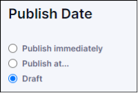 Publish date draft